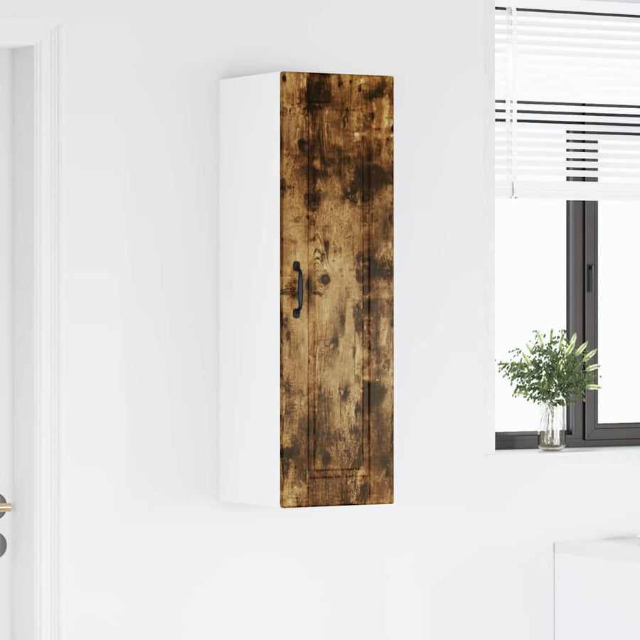 Keukenkast aan de muur met plank Gerookt eiken 30 x 31 x 100 cm
