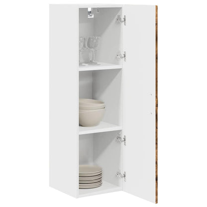Keukenkast aan de muur met plank Gerookt eiken 30 x 31 x 100 cm