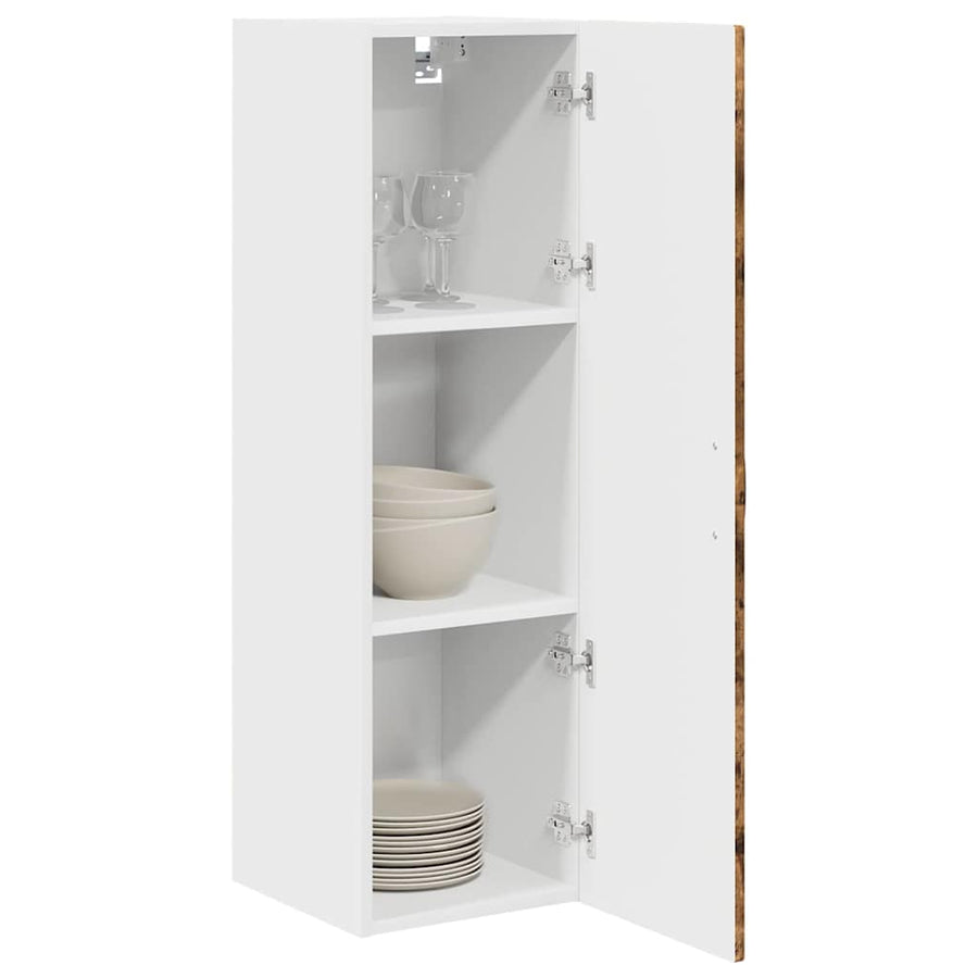 Keukenkast aan de muur met plank Gerookt eiken 30 x 31 x 100 cm