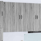 Keukenkast wandkast 30x31x100 cm grijs bewerkt hout