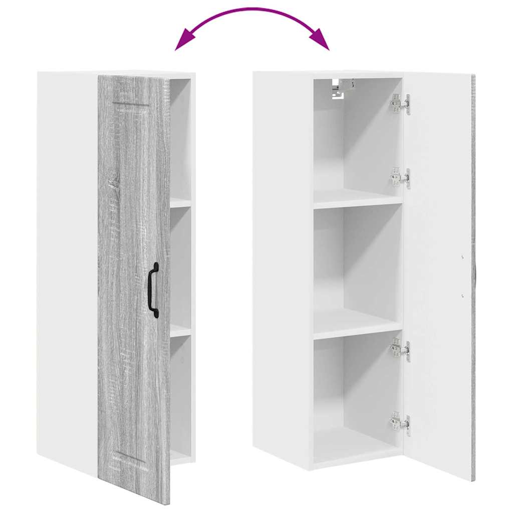 Keukenkast aan de muur met plank Grijs Sonoma 30 x 31 x 100 cm