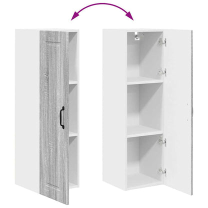 Keukenkast aan de muur met plank Grijs Sonoma 30 x 31 x 100 cm