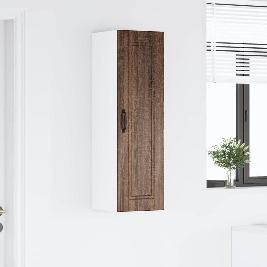 Keukenkast aan de muur met plank Bruin Eiken 30 x 31 x 100 cm