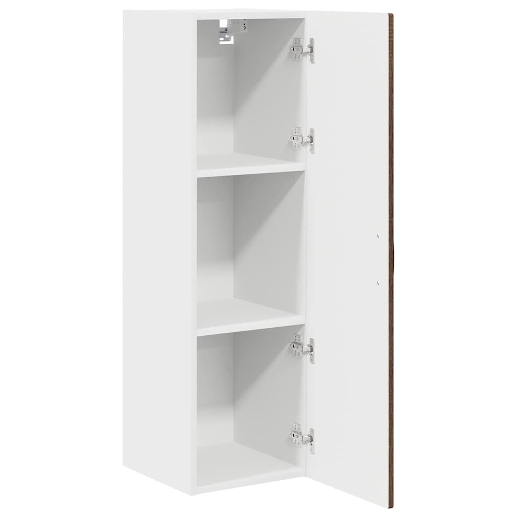 Keukenkast aan de muur met plank Bruin Eiken 30 x 31 x 100 cm