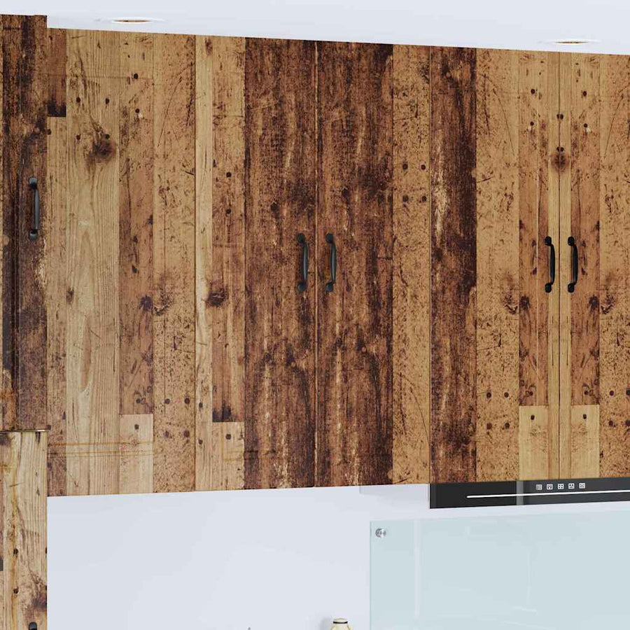 Keukenkast aan de muur Oud Hout 30 x 31 x 100 cm Bewerkt hout