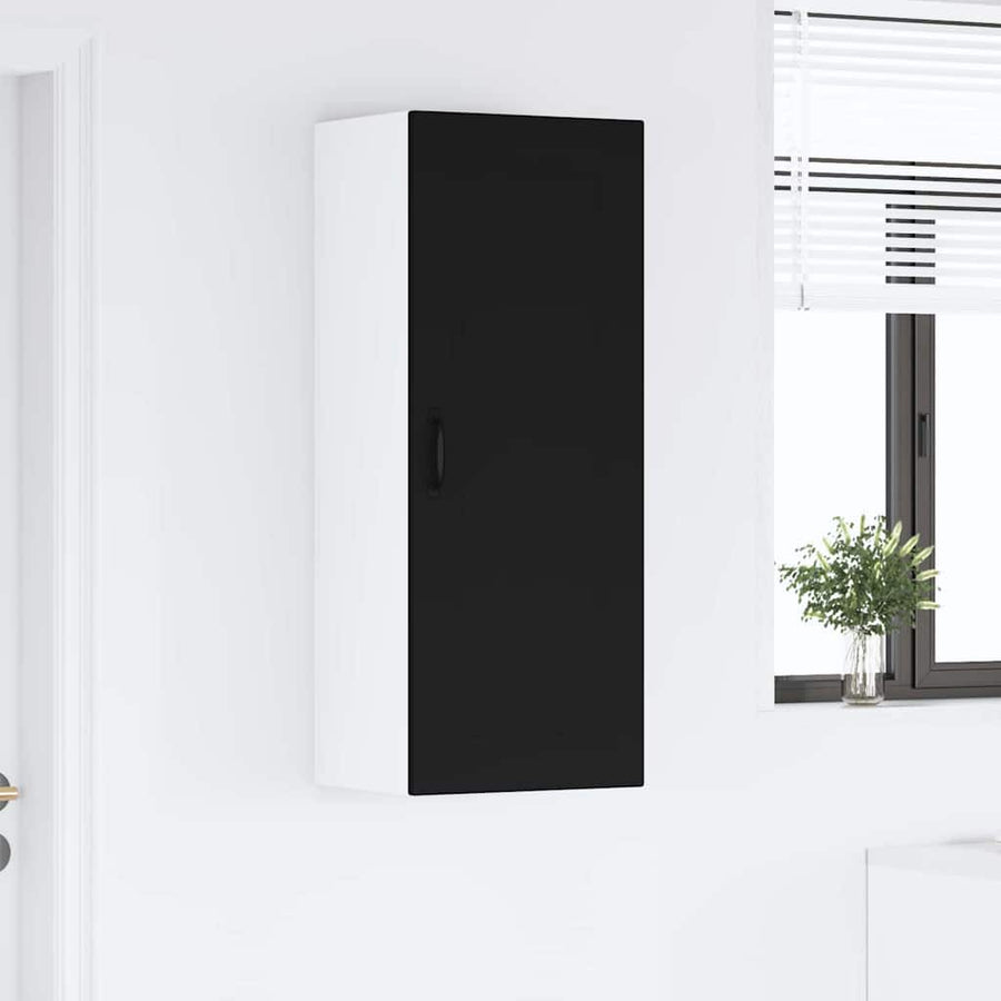 Keukenkast aan de muur Zwart 40 x 31 x 100 cm Bewerkt hout