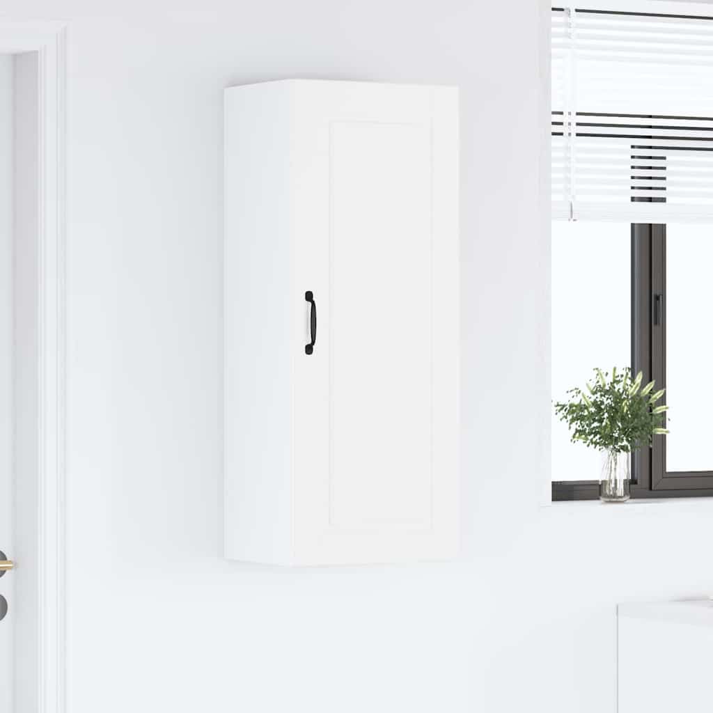 Keukenkast aan de muur met plank Hoogglans wit 40 x 31 x 100 cm
