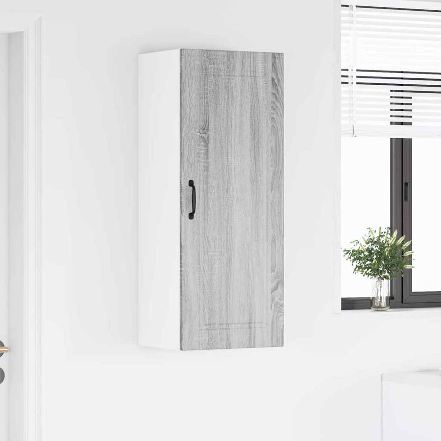 Keukenkast aan de muur met plank Grijs Sonoma 40 x 31 x 100 cm