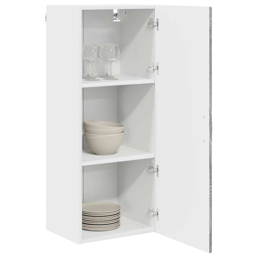 Keukenkast aan de muur met plank Grijs Sonoma 40 x 31 x 100 cm