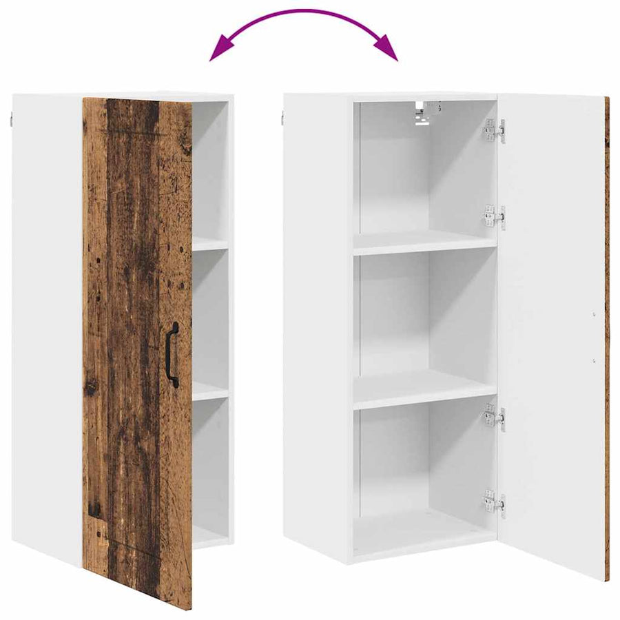 Keukenkast aan de muur Oud Hout 40 x 31 x 100 cm Bewerkt hout