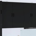 Keukenkast 50x31x100 cm zwart bewerkt hout