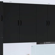 Keukenkast 50x31x100 cm zwart bewerkt hout