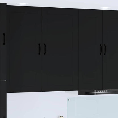 Keukenkast aan de muur Zwart 50 x 31 x 100 cm Bewerkt hout