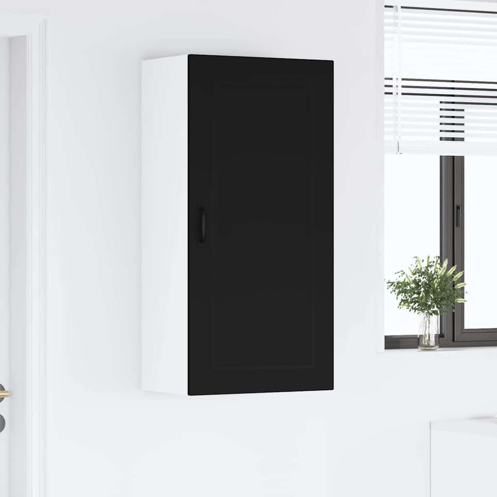 Keukenkast aan de muur Zwart 50 x 31 x 100 cm Bewerkt hout