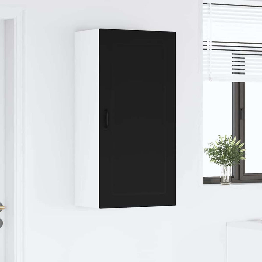Keukenkast aan de muur Zwart 50 x 31 x 100 cm Bewerkt hout
