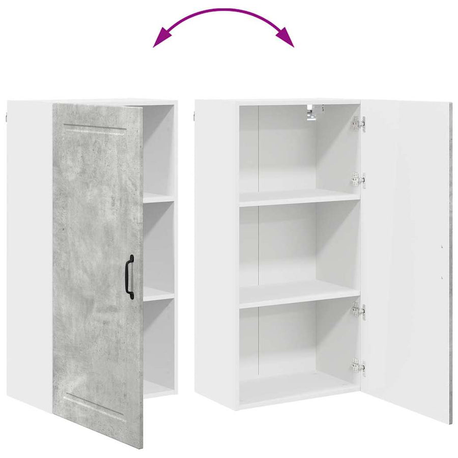 Keukenkast aan de muur met plank Beton Grijs 50 x 31 x 100 cm