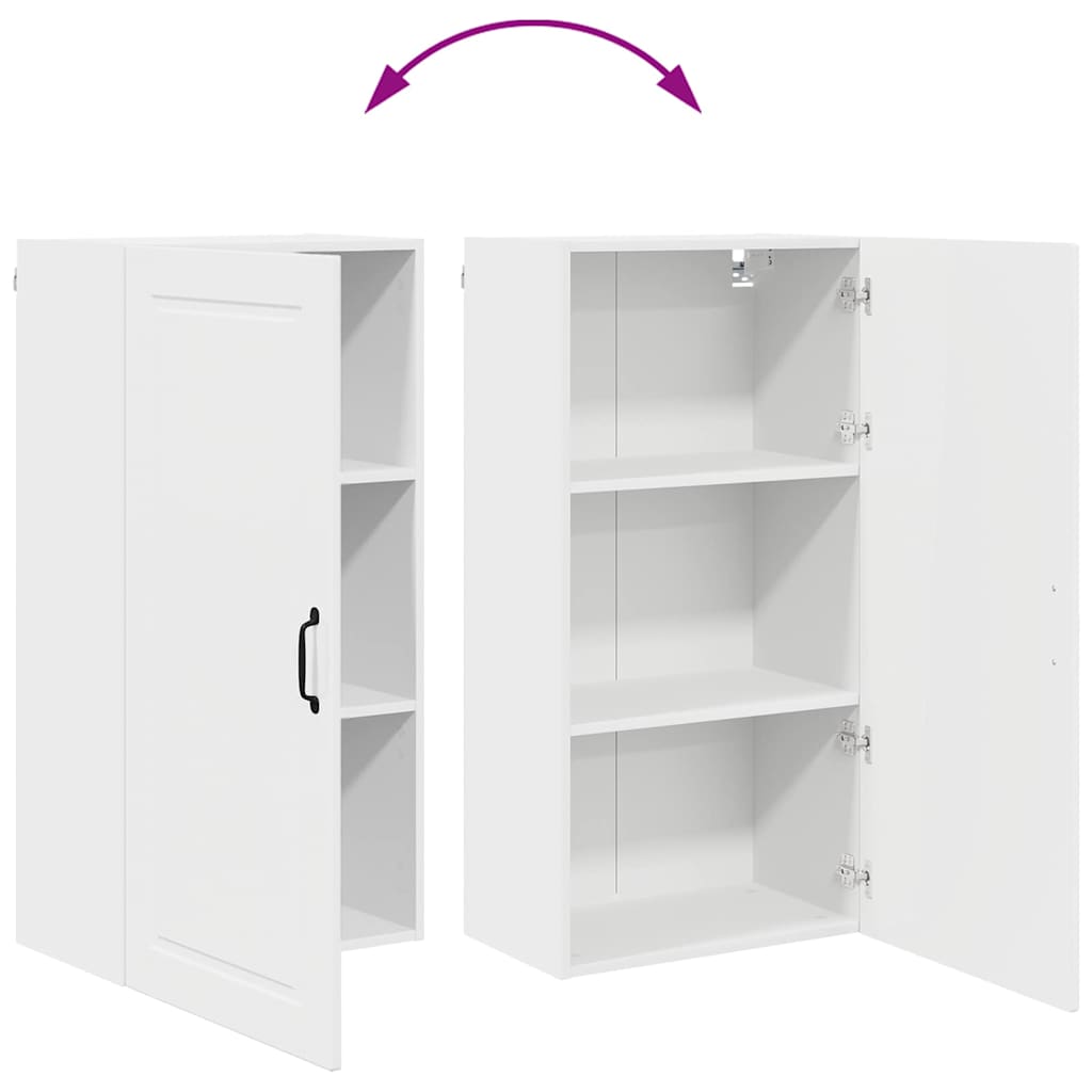 Keukenkast aan de muur met plank Hoogglans wit 50 x 31 x 100 cm