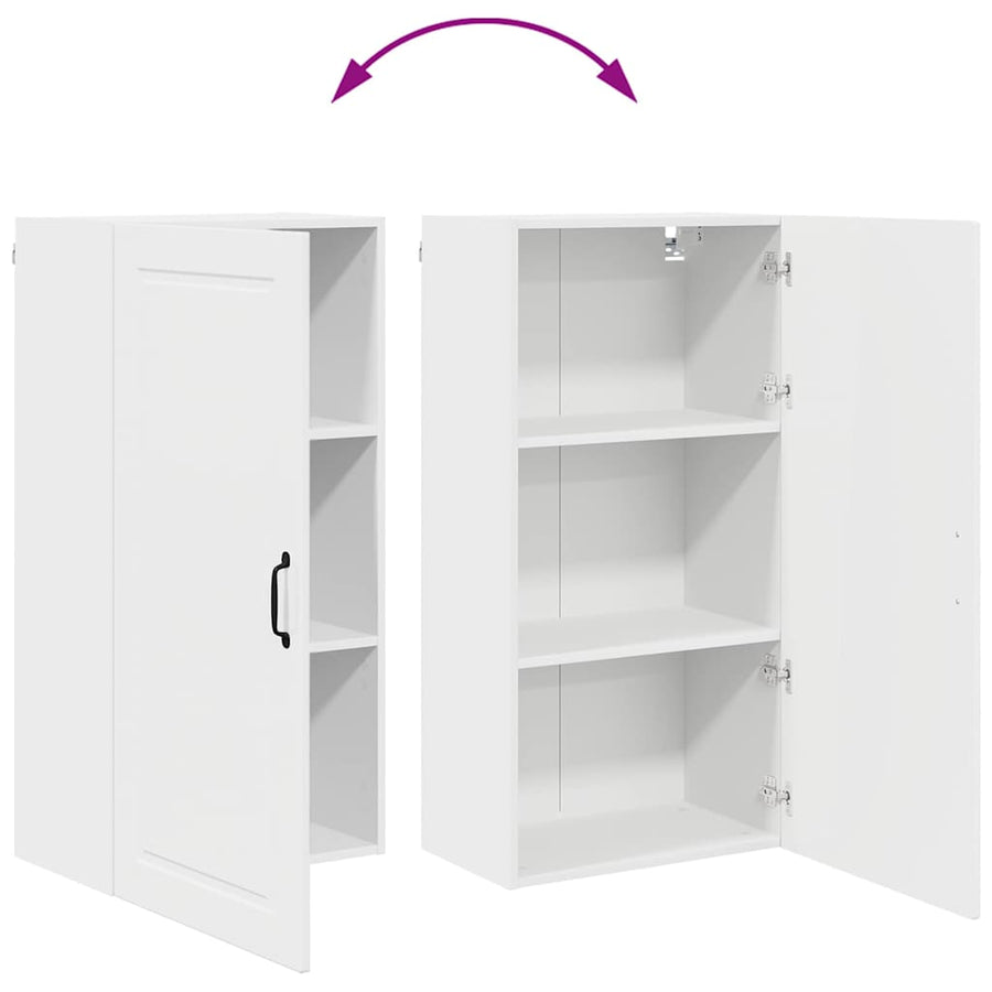 Keukenkast aan de muur met plank Hoogglans wit 50 x 31 x 100 cm