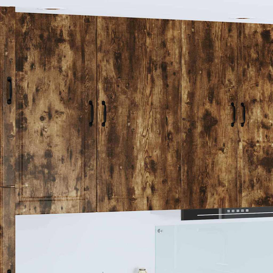Keukenkast aan de muur met plank Gerookt eiken 50 x 31 x 100 cm