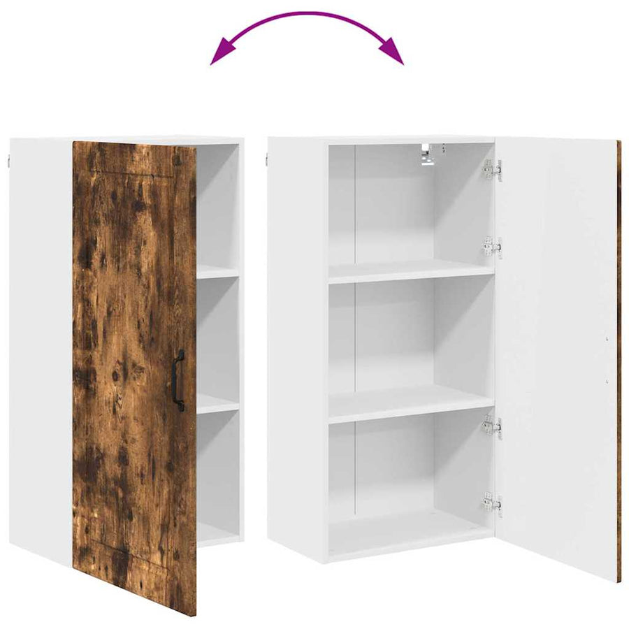 Keukenkast aan de muur met plank Gerookt eiken 50 x 31 x 100 cm