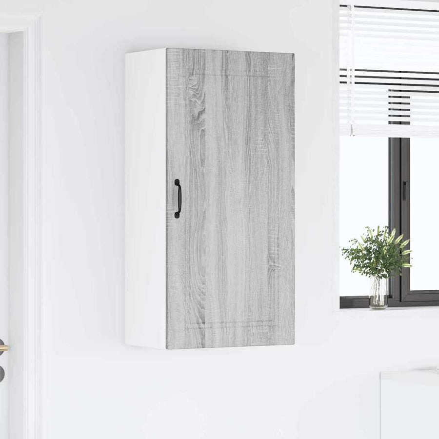 Keukenkast aan de muur met plank Grijs Sonoma 50 x 31 x 100 cm