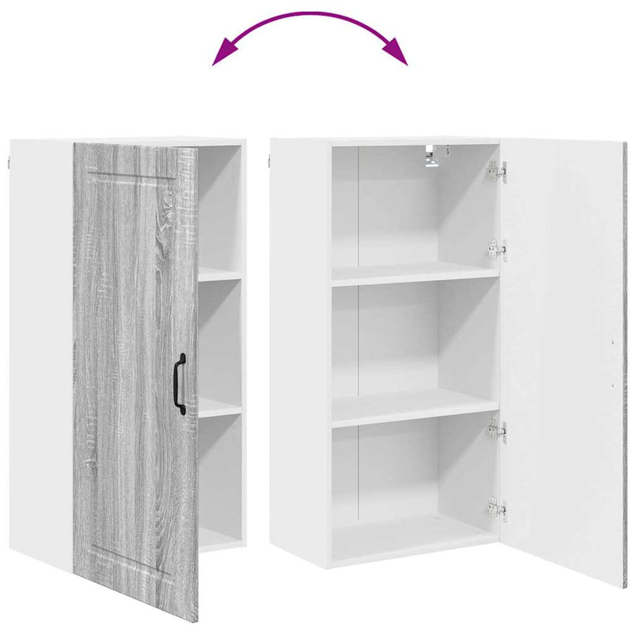 Keukenkast aan de muur met plank Grijs Sonoma 50 x 31 x 100 cm