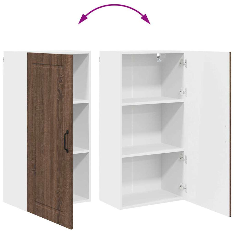 Keukenkast aan de muur met plank Bruin Eiken 50 x 31 x 100 cm