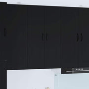 Keukenkast 60x31x100 cm bewerkt hout zwart
