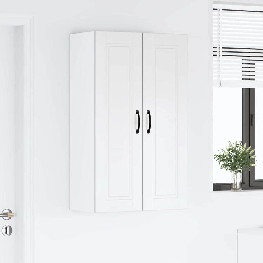 Keukenkast aan de muur met plank Hoogglans wit 60 x 31 x 100 cm