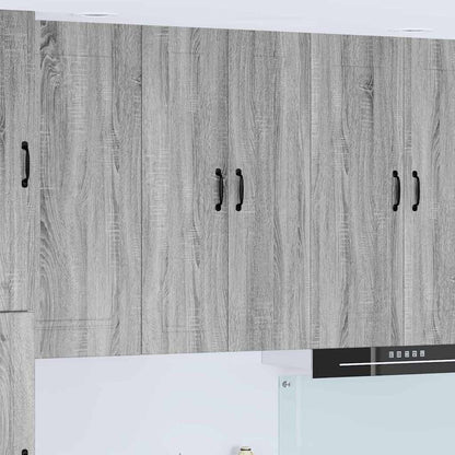 Keukenkast aan de muur met plank Grijs Sonoma 60 x 31 x 100 cm