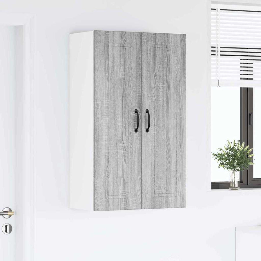 Keukenkast aan de muur met plank Grijs Sonoma 60 x 31 x 100 cm