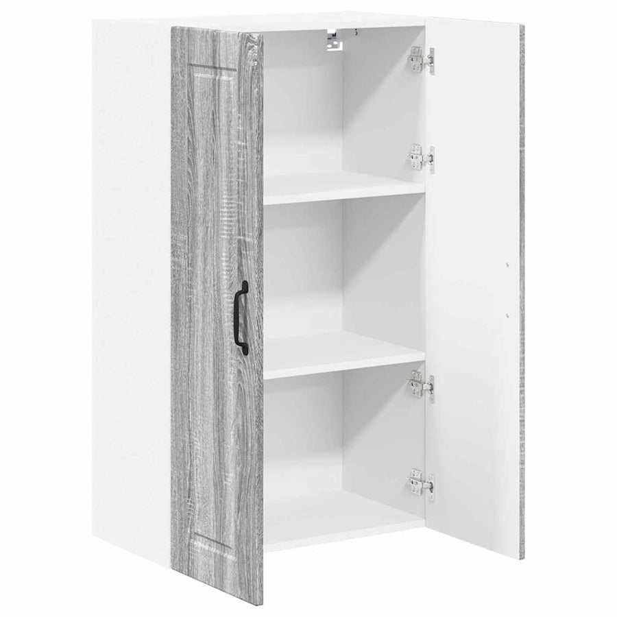 Keukenkast aan de muur met plank Grijs Sonoma 60 x 31 x 100 cm
