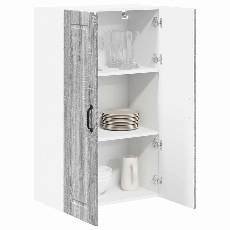 Keukenkast aan de muur met plank Grijs Sonoma 60 x 31 x 100 cm