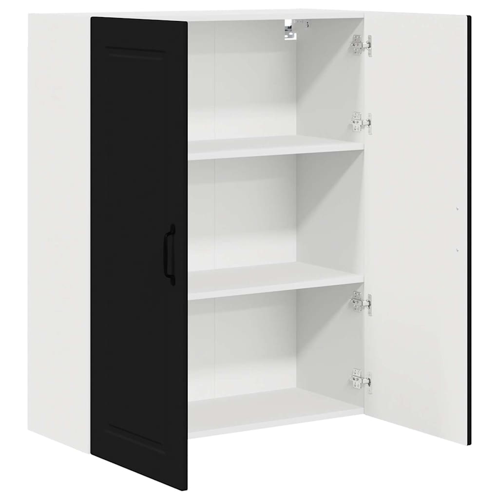 Keukenkast aan de muur Zwart 80 x 31 x 100 cm Bewerkt hout