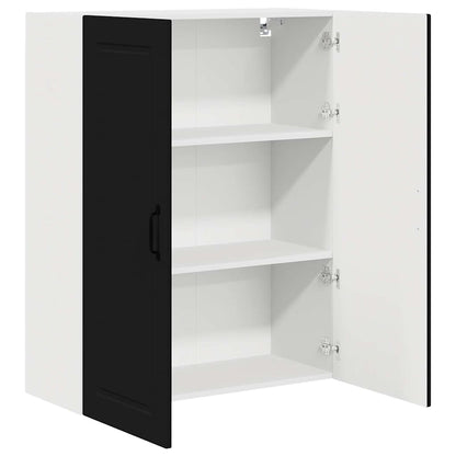 Keukenkast aan de muur Zwart 80 x 31 x 100 cm Bewerkt hout