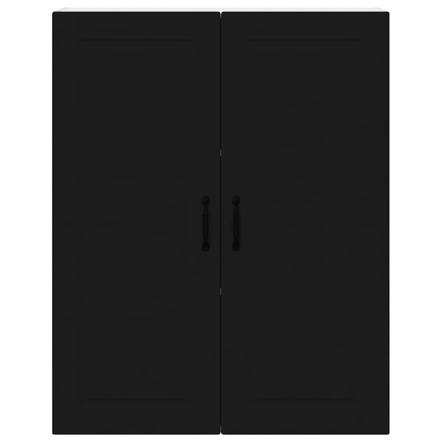 Keukenkast aan de muur Zwart 80 x 31 x 100 cm Bewerkt hout