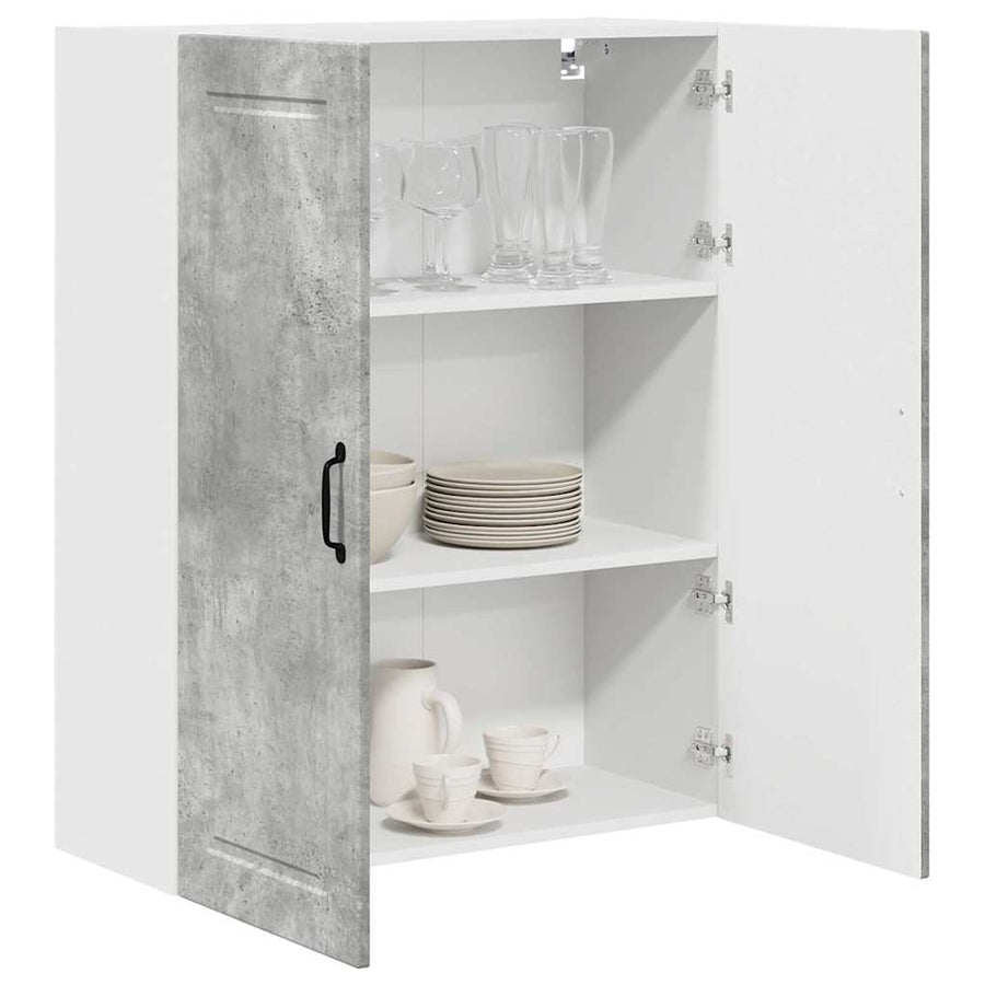 Keukenkast aan de muur met plank Beton Grijs 80 x 31 x 100 cm