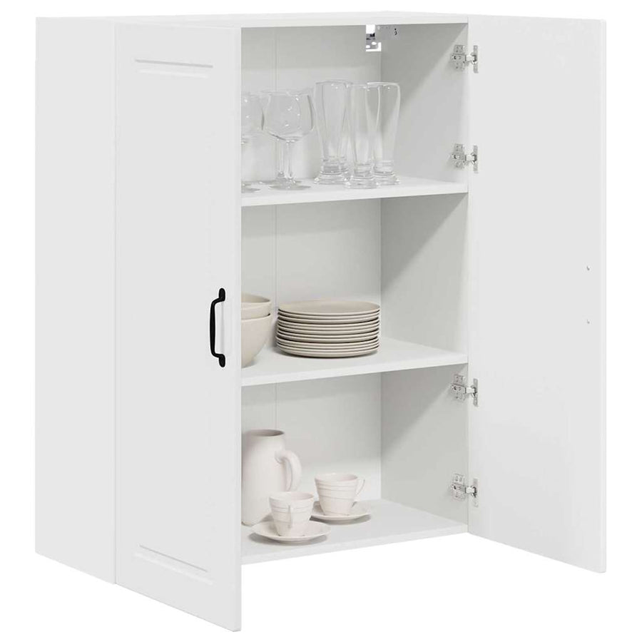 Keukenkast aan de muur met plank Hoogglans wit 80 x 31 x 100 cm