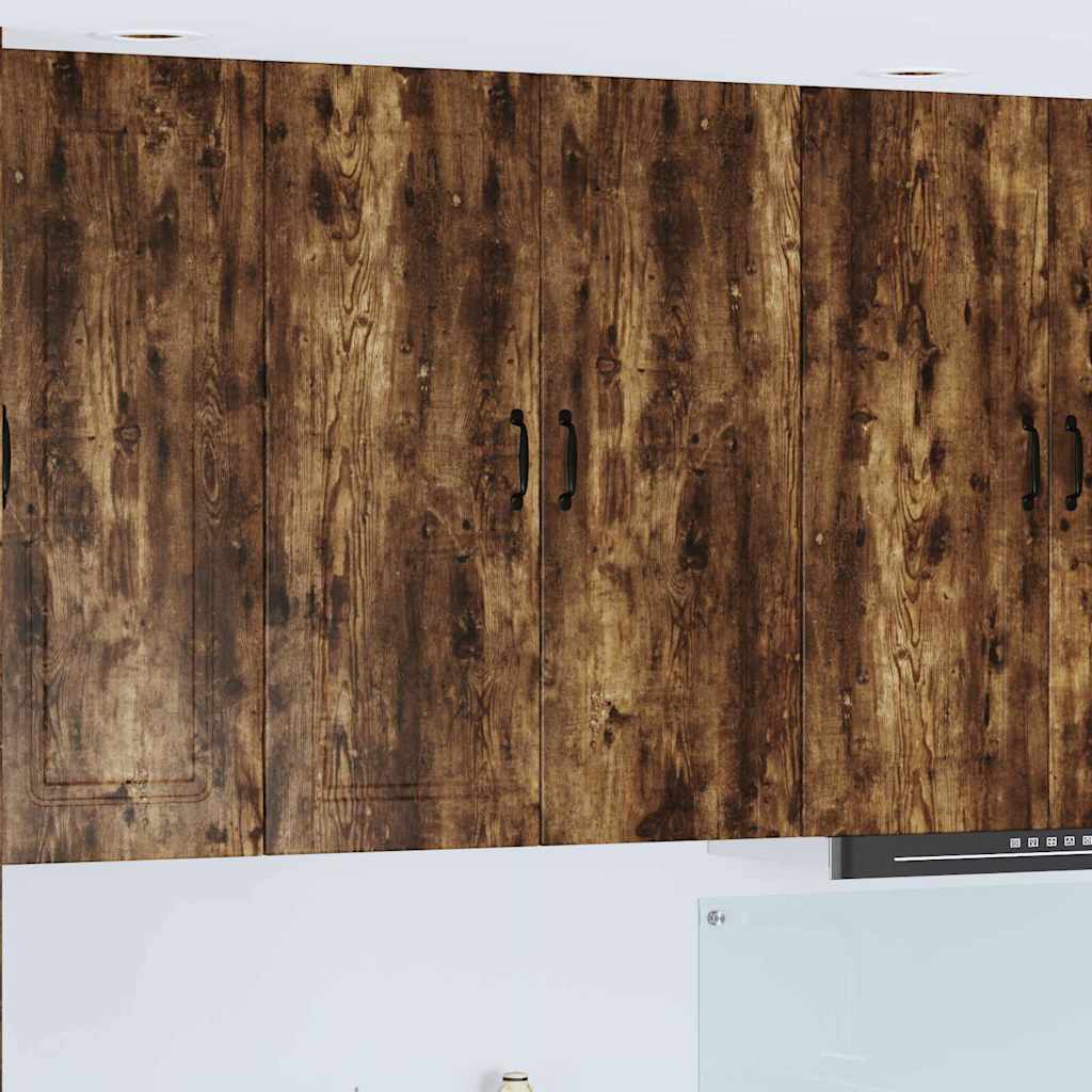 Keukenkast aan de muur met plank Gerookt eiken 80 x 31 x 100 cm