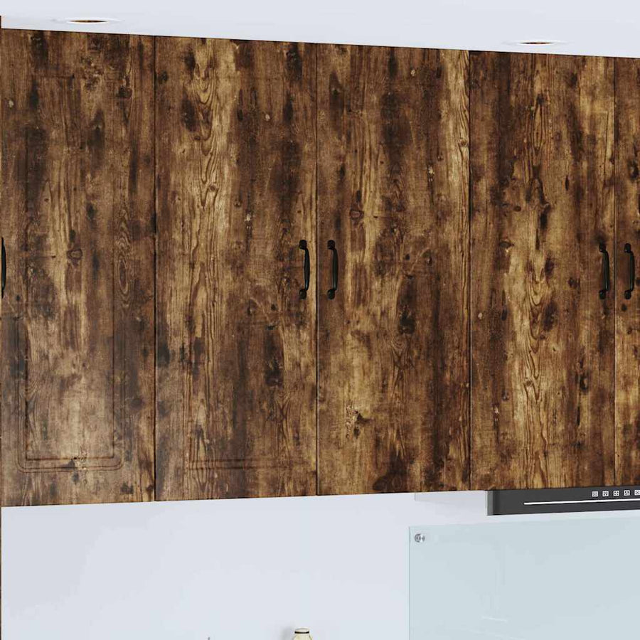 Keukenkast aan de muur met plank Gerookt eiken 80 x 31 x 100 cm