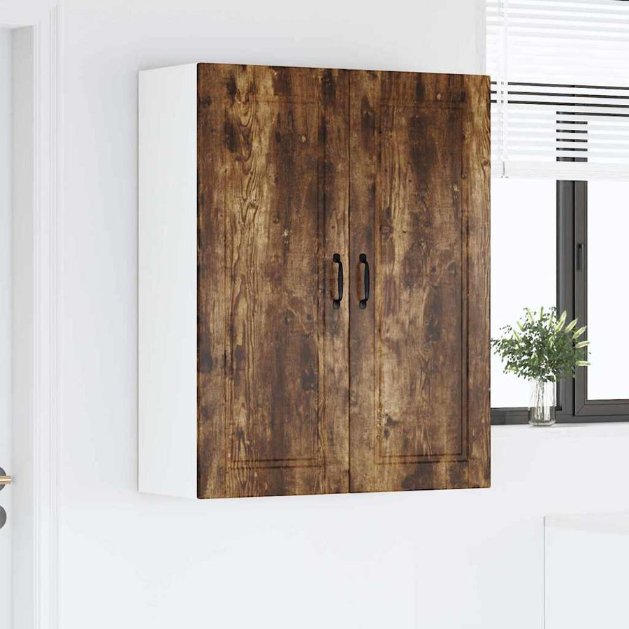 Keukenkast aan de muur met plank Gerookt eiken 80 x 31 x 100 cm