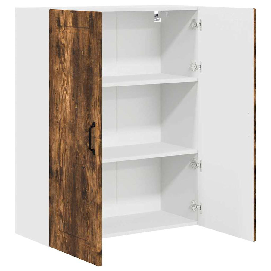 Keukenkast aan de muur met plank Gerookt eiken 80 x 31 x 100 cm