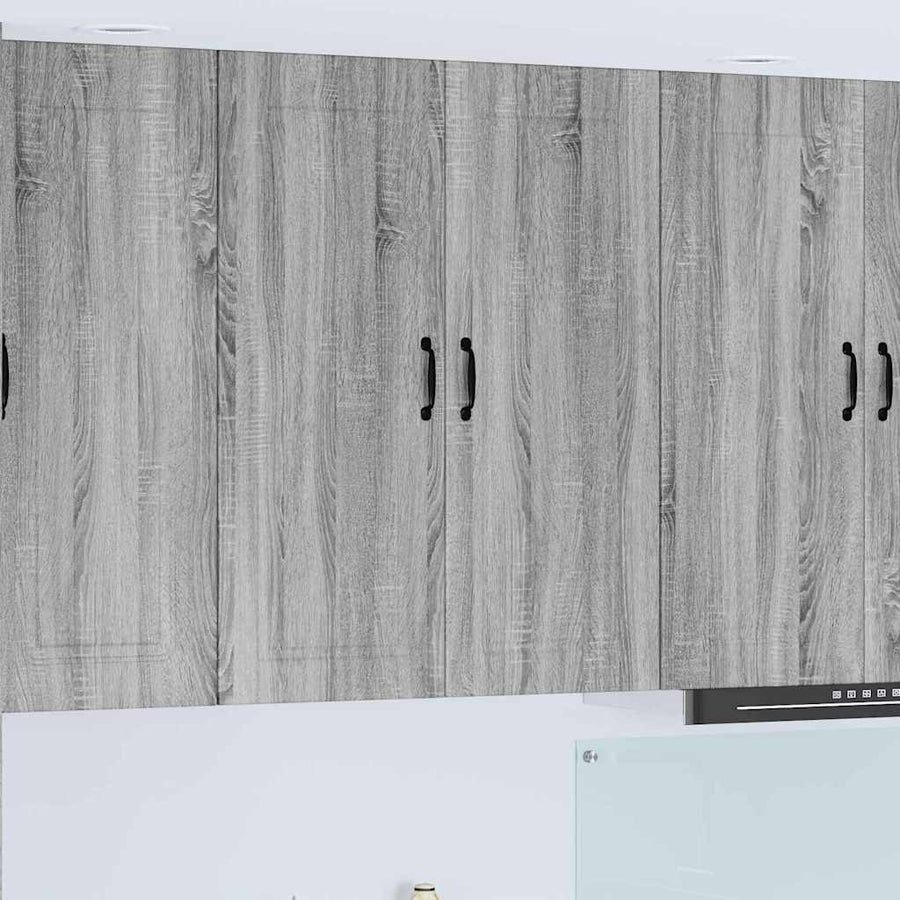 Keukenkast aan de muur met plank Grijs Sonoma 80 x 31 x 100 cm