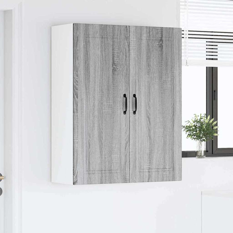 Keukenkast aan de muur met plank Grijs Sonoma 80 x 31 x 100 cm