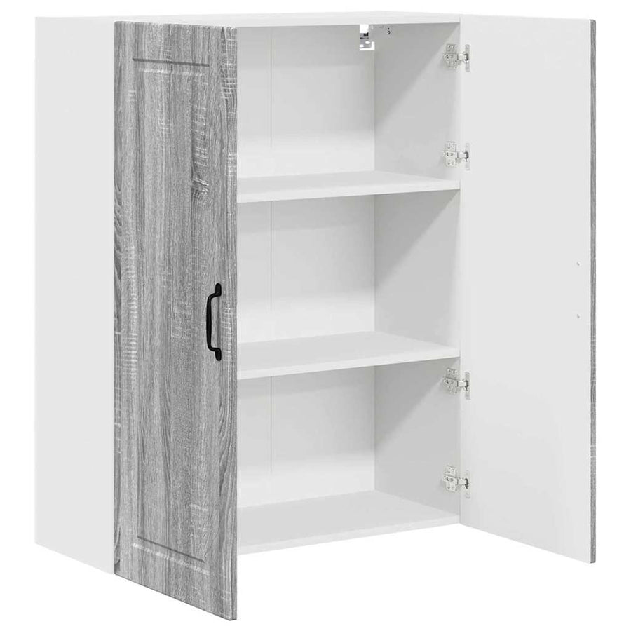 Keukenkast aan de muur met plank Grijs Sonoma 80 x 31 x 100 cm