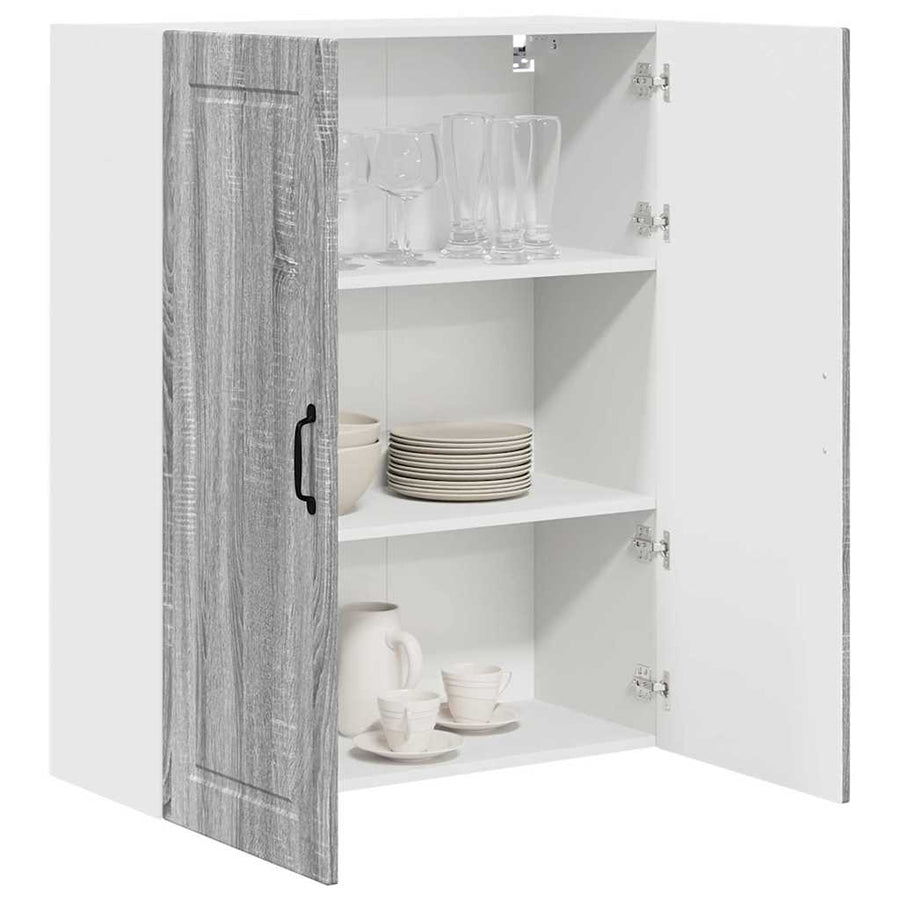 Keukenkast aan de muur met plank Grijs Sonoma 80 x 31 x 100 cm