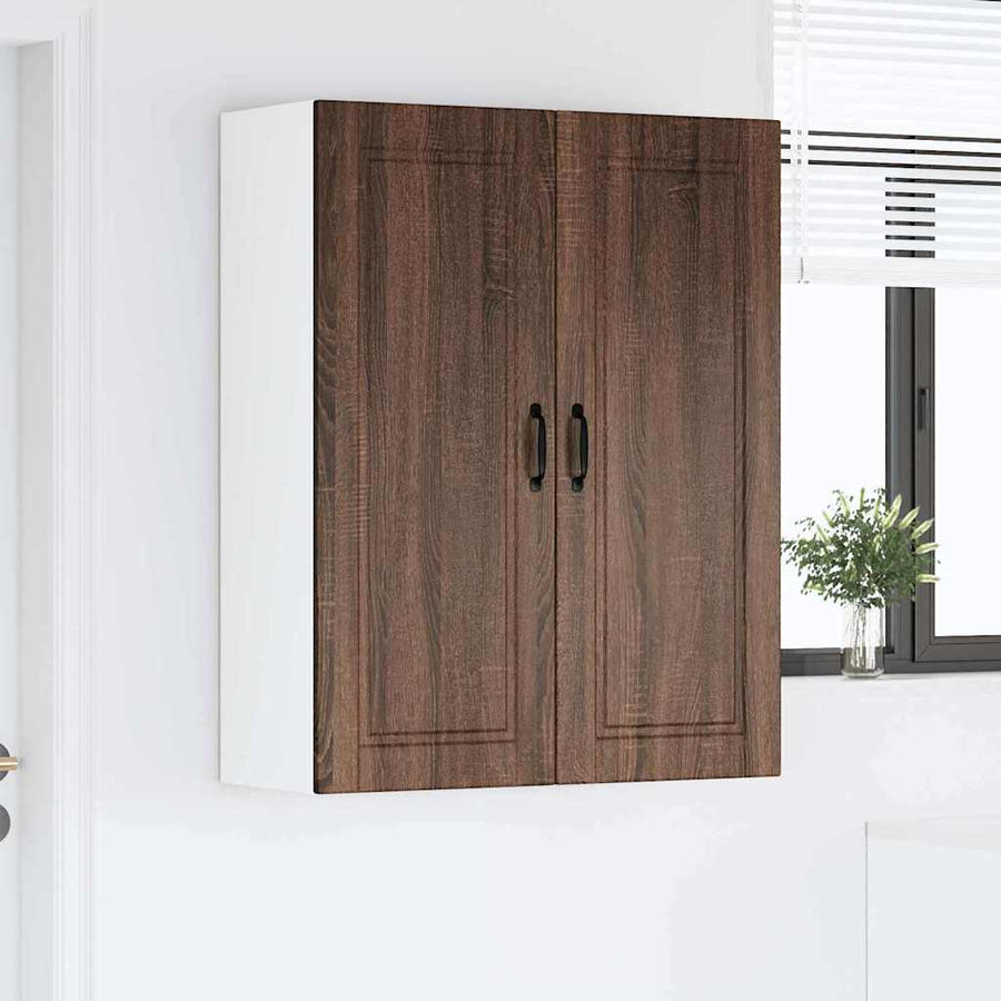Keukenkast aan de muur met plank Bruin Eiken 80 x 31 x 100 cm