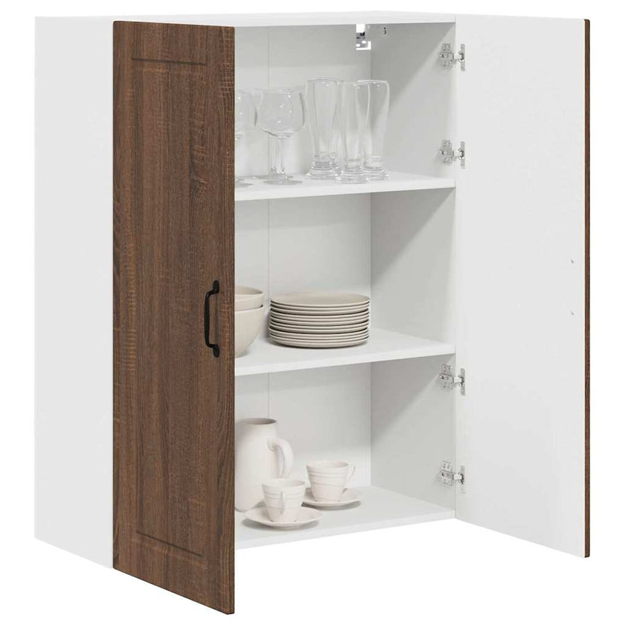 Keukenkast aan de muur met plank Bruin Eiken 80 x 31 x 100 cm