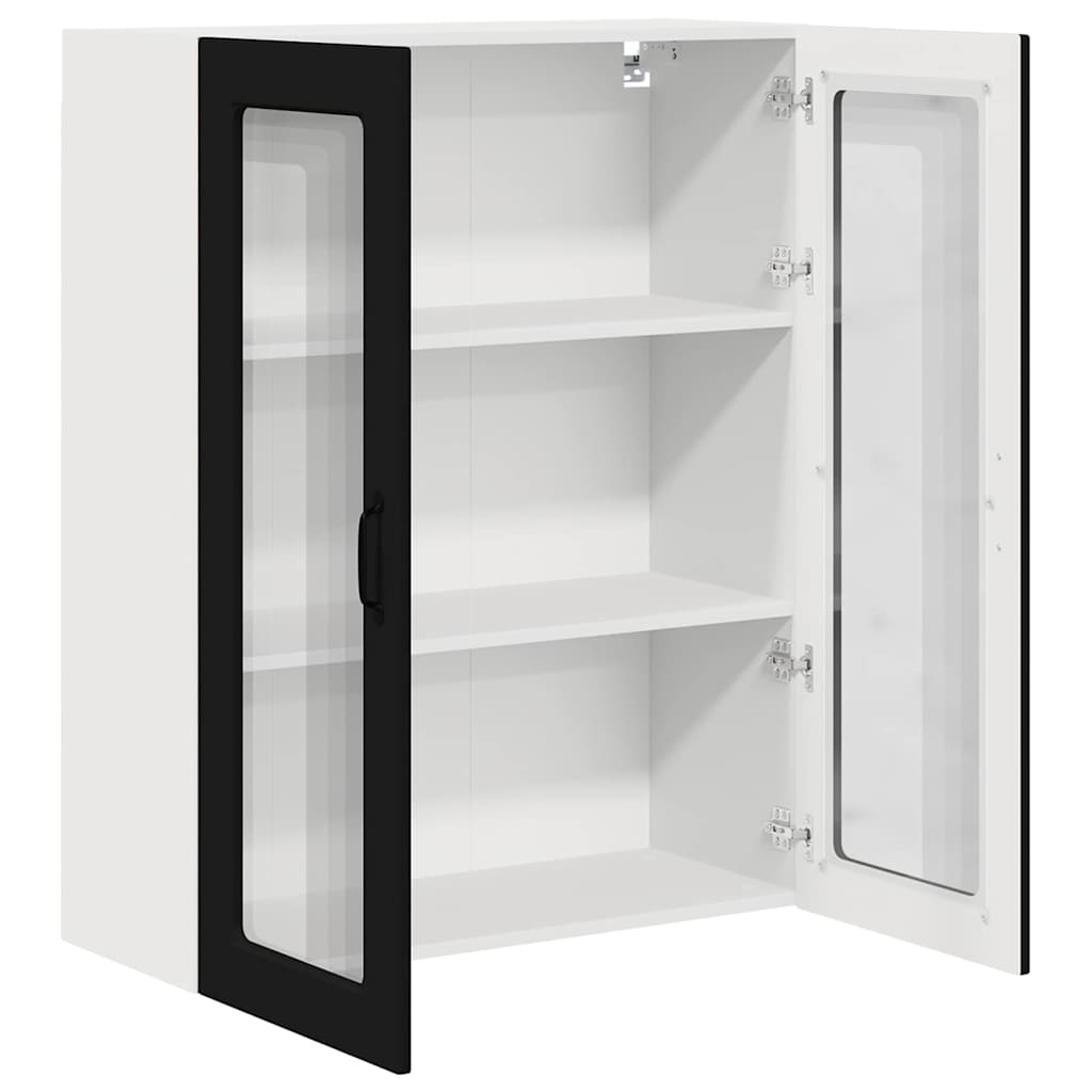Keukenkast aan de muur Zwart 80 x 31 x 100 cm Bewerkt hout