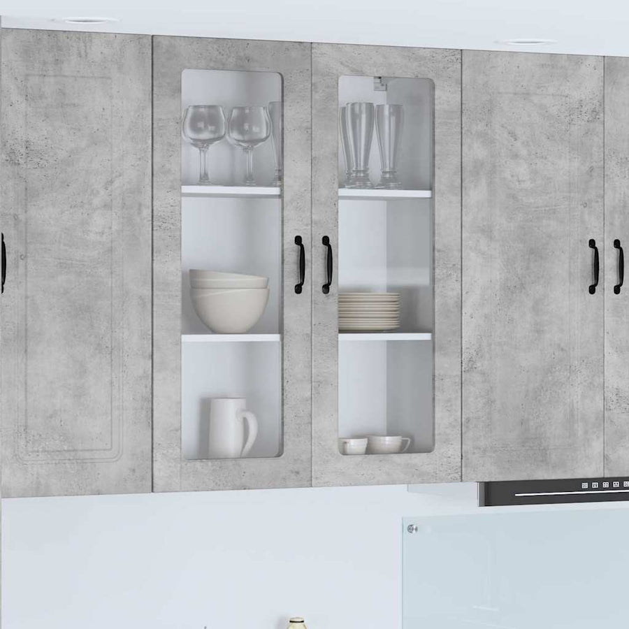 Keukenkast aan de muur met plank Beton Grijs 80 x 31 x 100 cm